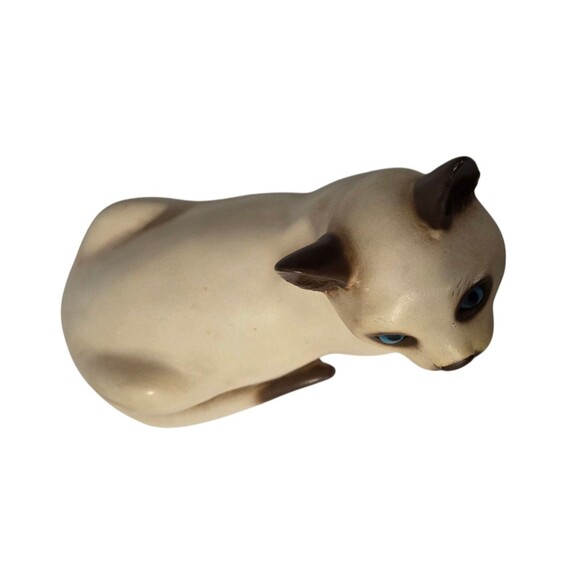 Universal Statuary Siamese Cat Vintage Figurine Statue Glass Eyes Vintage 1983 - Picture 4 of 12